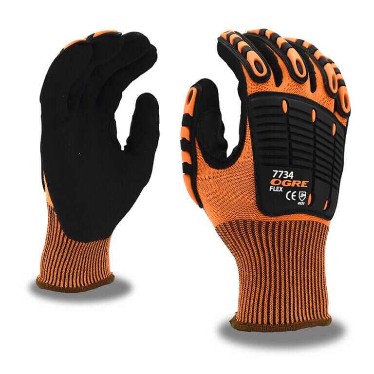 Impact-resistant, OGRE Flex, Sandy Nitrile, Industrial Gloves