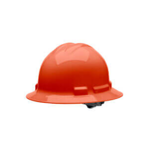 Hard Hat - 4 Pt. Ratchet Orange, Full Brim