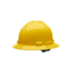 Hard Hat - 4 Pt. Ratchet Yellow, Full Brim