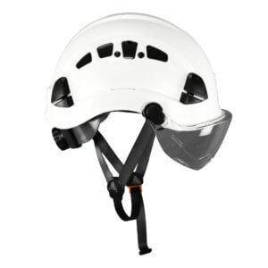 Safety Helmet White, Clear Visor
