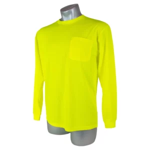 High Visibility Safety Long Sleeve Shirt Yellow, 3XL