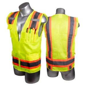 High Visibility Safety Surveyor Vest Yellow, 4XL