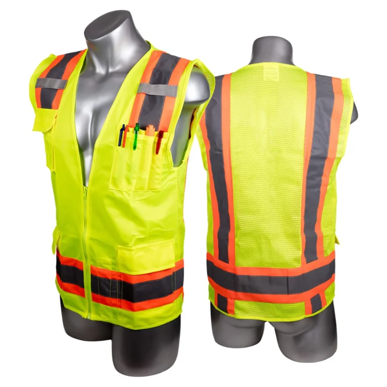 High Visibility Yellow Safety Surveyor Vest