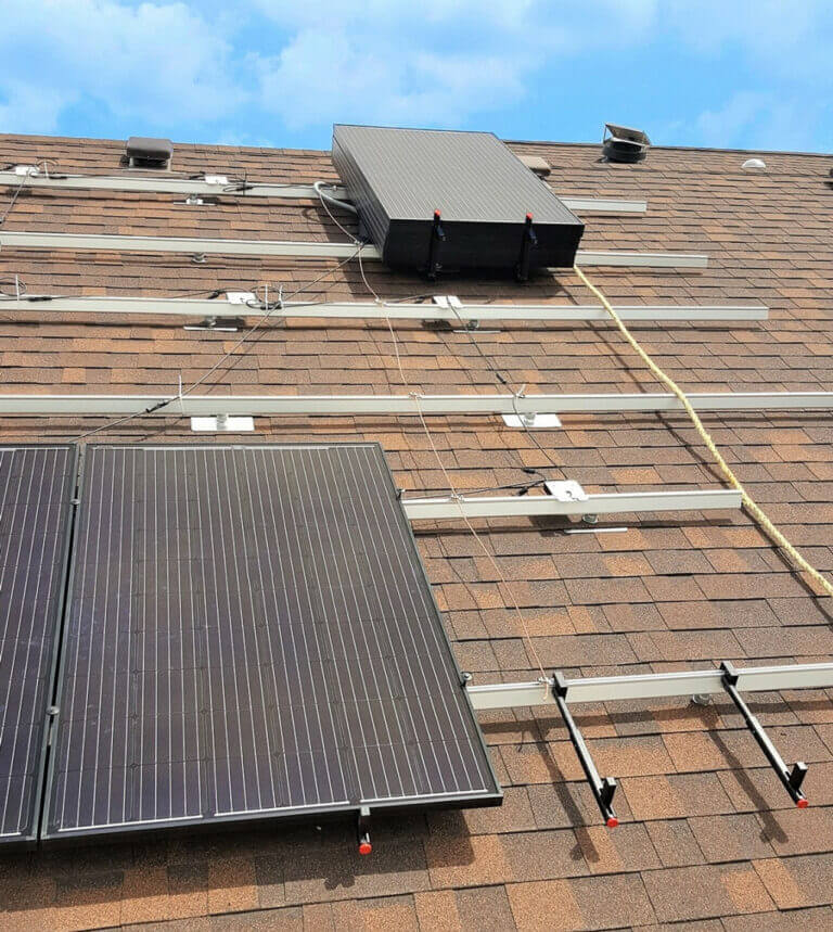 Solar Tools: Solar Panel Hanger Set on the roof