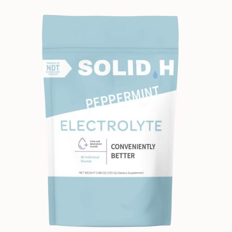 Solid Hydration Electrolyte Rounds - Pack of 80 - Peppermint