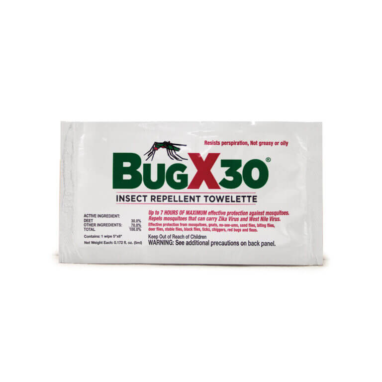 BugX30 Insect Repellent Wipes DEET, Bulk Pack 300/box
