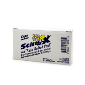 StingX Pain Relief Wipes, 25/box