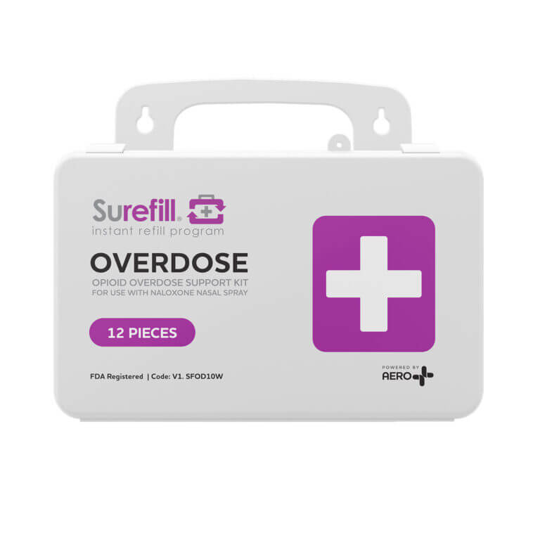 SUREFILL™ Opiod Overdose Support Kit (w/o Nalaxone) Plastic Case