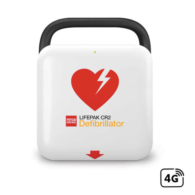 LIFEPAK CR2 Cellular Defibrillator, Fully Automatic, English-Spanish, handle