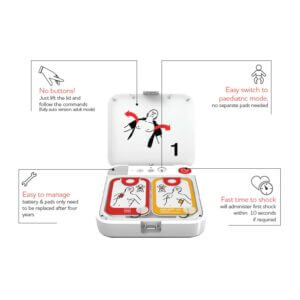 LIFEPAK® CR2 Semi-Automatic WIFI English Handle Alarmed Cabinet 
