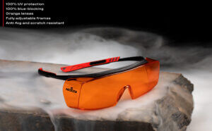 OverSpecs+ Orange Safety Glasses 