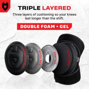 SupportGuard Pro Soft Cap Foam and Gel Knee Pads 